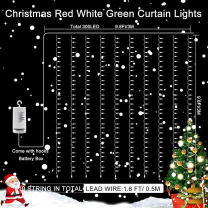 Echosari LED Curtain Fairy Lights – Kids Room and Dorm Window Backdrop, Cool to Touch with 6 Hour Auto Timer