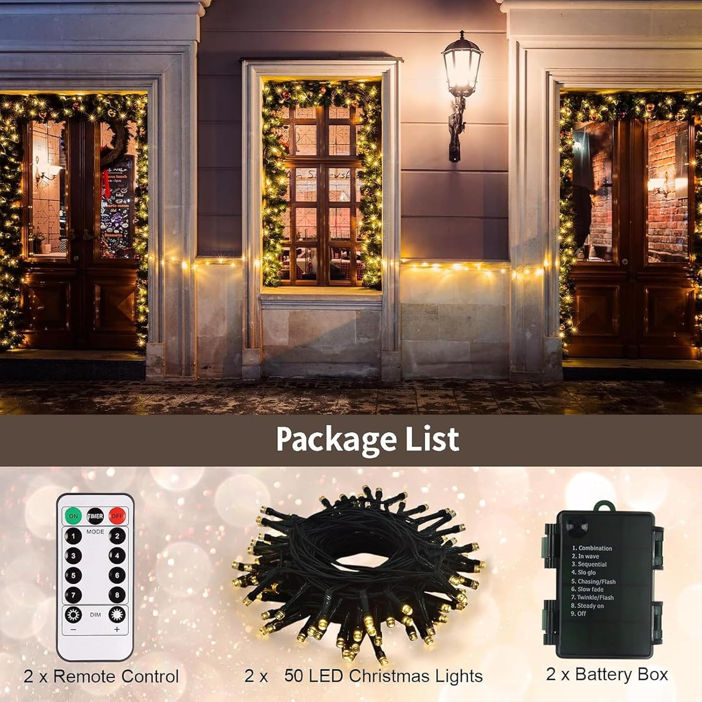 echosari LED String Lights – Safe Playroom Accent Lighting with 3V Batteries and No Flame Heat
