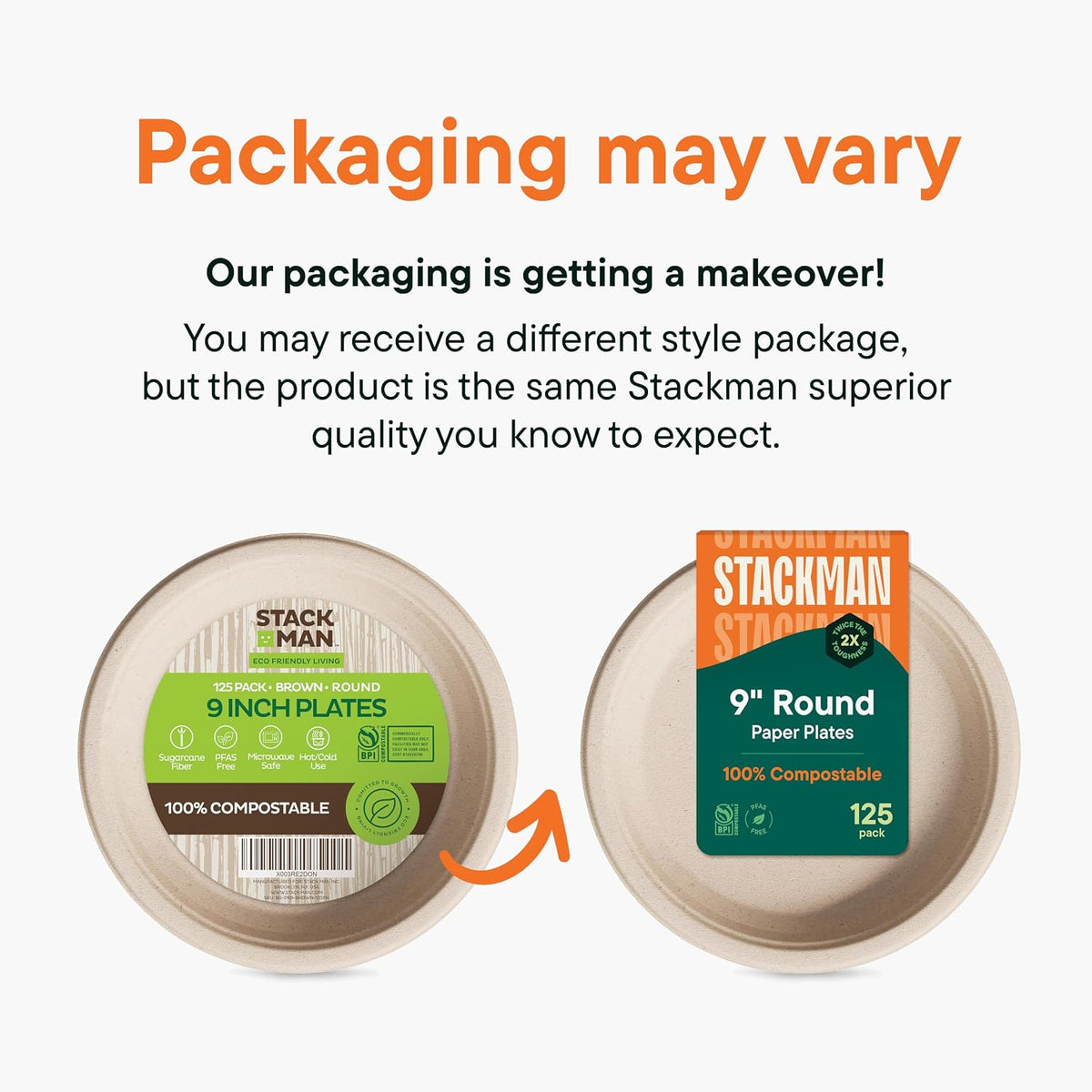 EcoNatura Heavy Duty Paper Plates – Biodegradable 9 Inch Plates for Campground Suppers & Patio Dinners