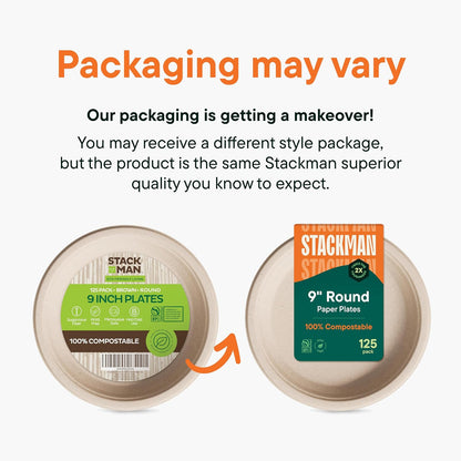 EcoNatura Heavy Duty Paper Plates – Biodegradable 9 Inch Plates for Campground Suppers & Patio Dinners