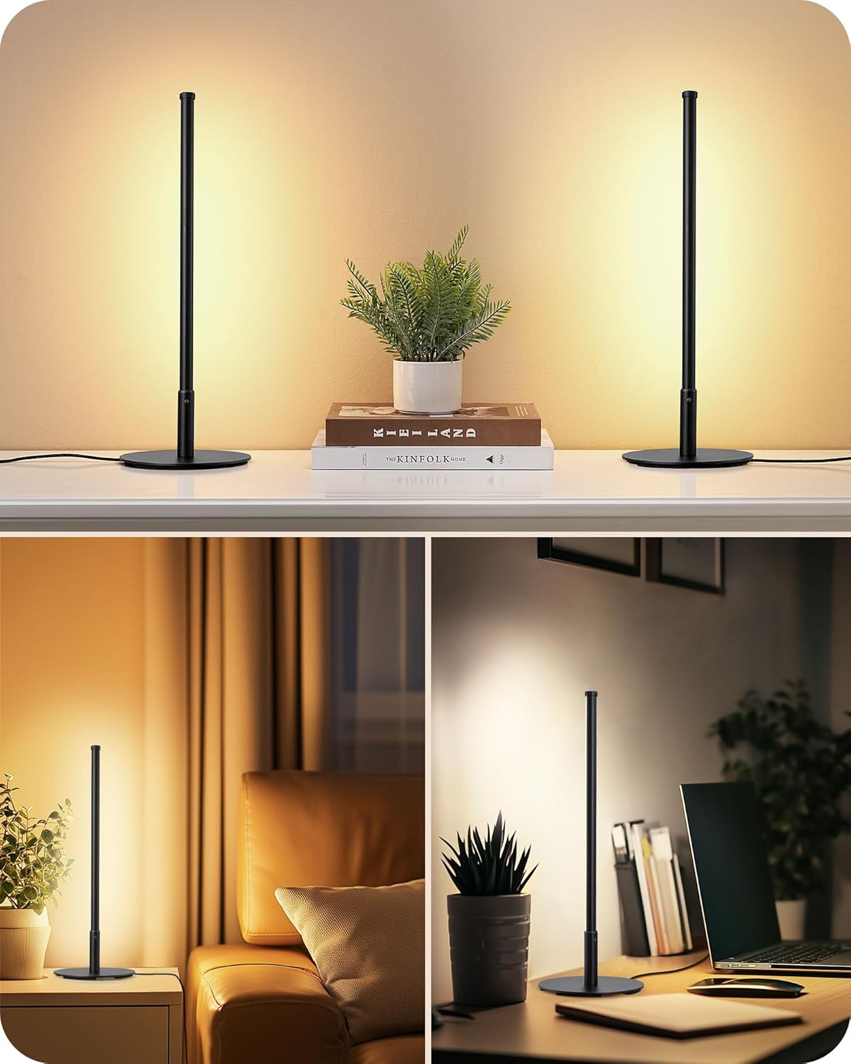 EDISHINE Silicone Shade Nightstand Lamp – Glare-Free Mood Light for Mindful Reading