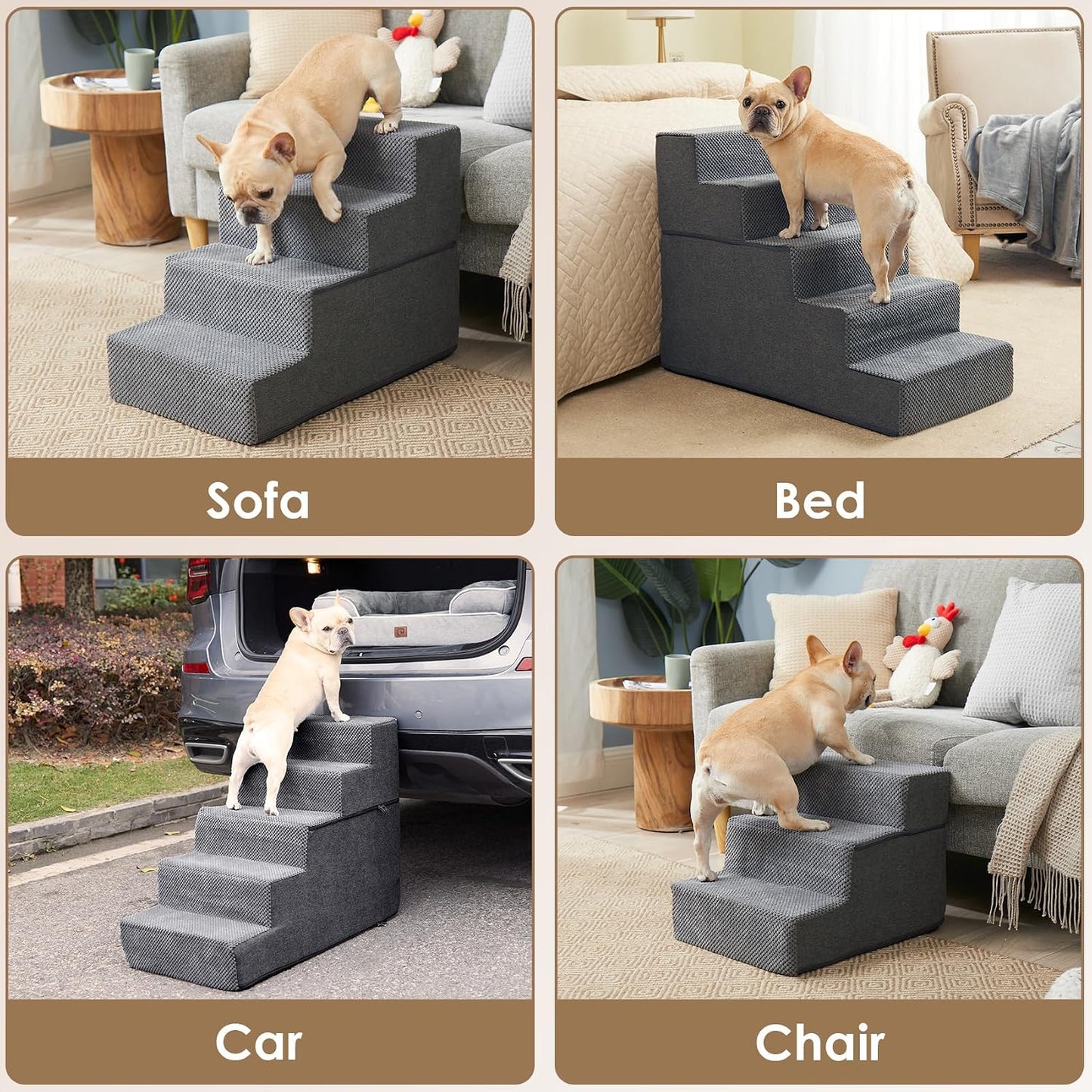 EHEYCIGA Pet Steps for Small Dogs – Gift-Ready Foam Stair for Friends With Aging Pets