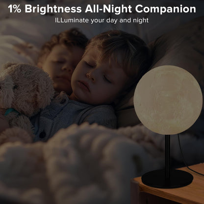 Ehobroc Moon Lamp – Decorative Nightstand Lamp for Shelf Styling, Realistic Moon Surface