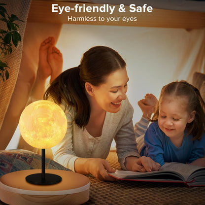 Ehobroc Moon Lamp – Decorative Nightstand Lamp for Shelf Styling, Realistic Moon Surface