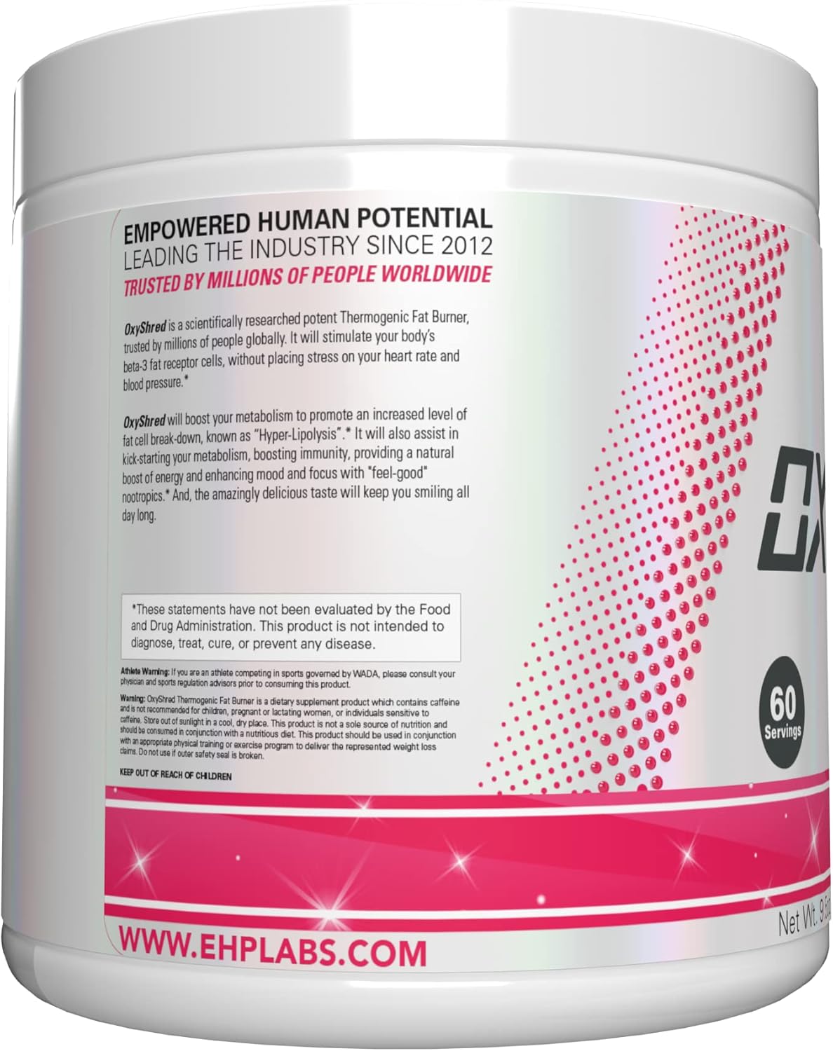 EHP Labs OxyShred Pre Workout Powder – Outdoor Gym and Park Training Fuel with Acetyl L-Carnitine, 9.5 oz