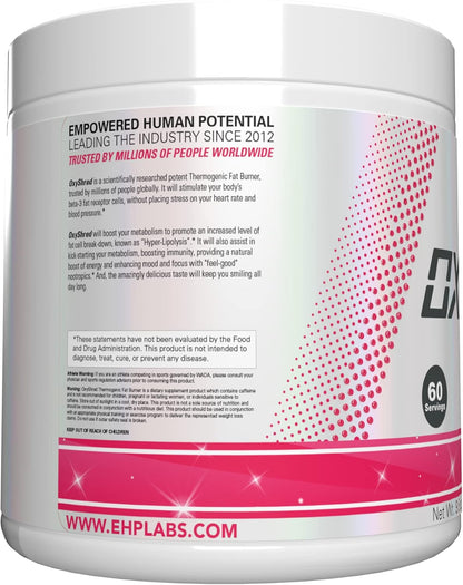 EHP Labs OxyShred Pre Workout Powder – Outdoor Gym and Park Training Fuel with Acetyl L-Carnitine, 9.5 oz