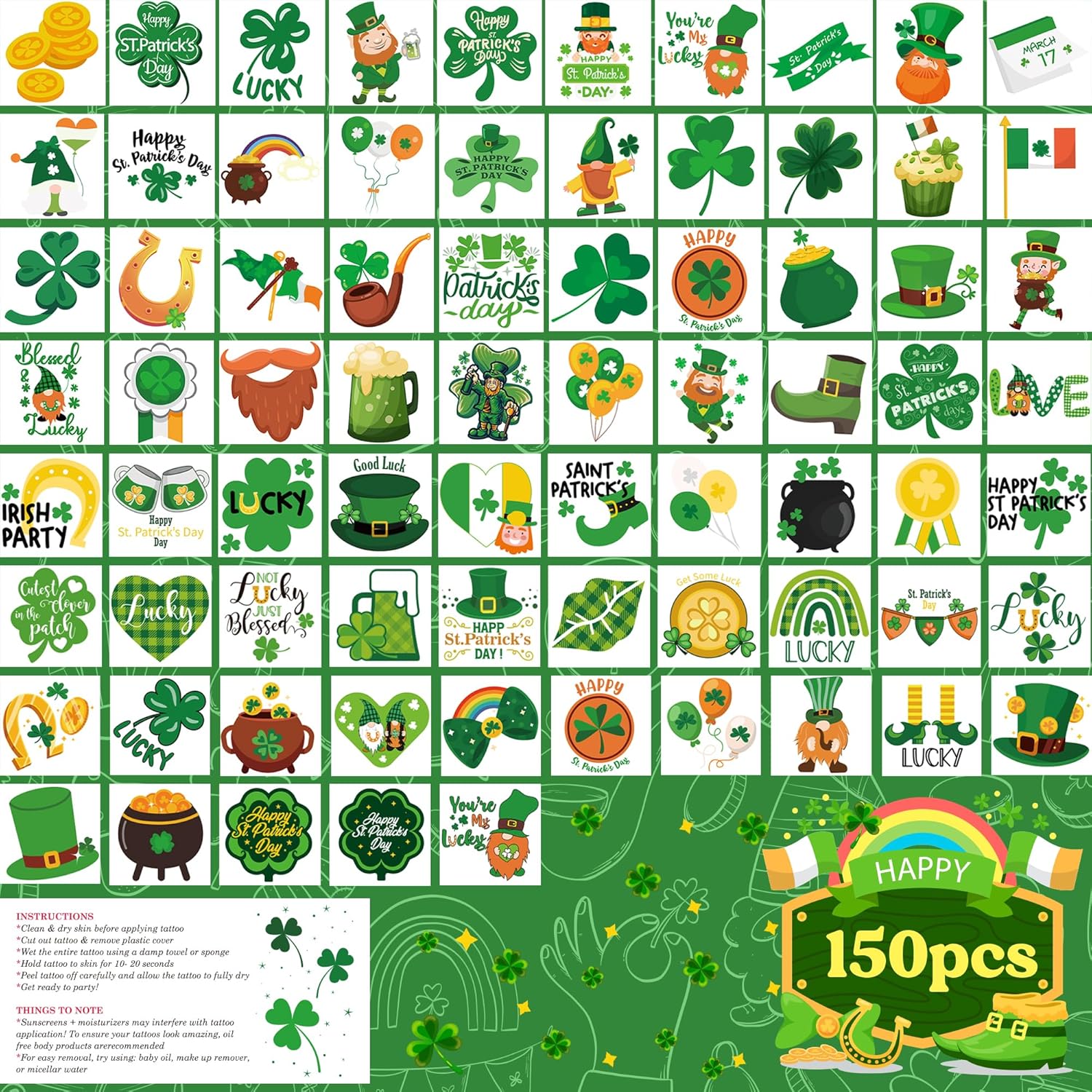 eight holiday/sport variation options: st. patrick's day, easter, halloween, christmas, valentine's day, football, soccer, and 4th of july