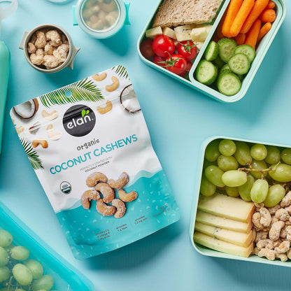 Elan Organic Coconut Cashews – Less-Is-More Snack for Intentional Eating, No Fillers, 5.6 oz Pouch