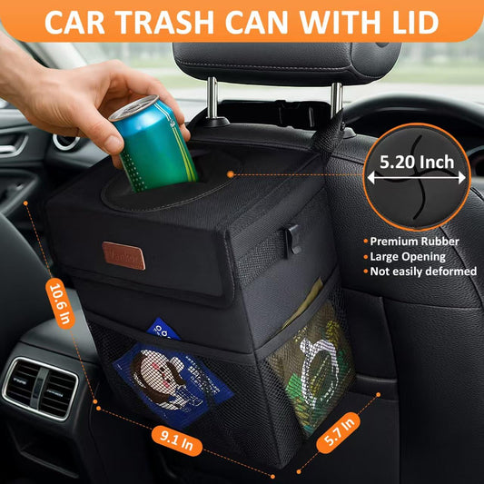 elastic soft-rubber opening for one-handed litter disposal
