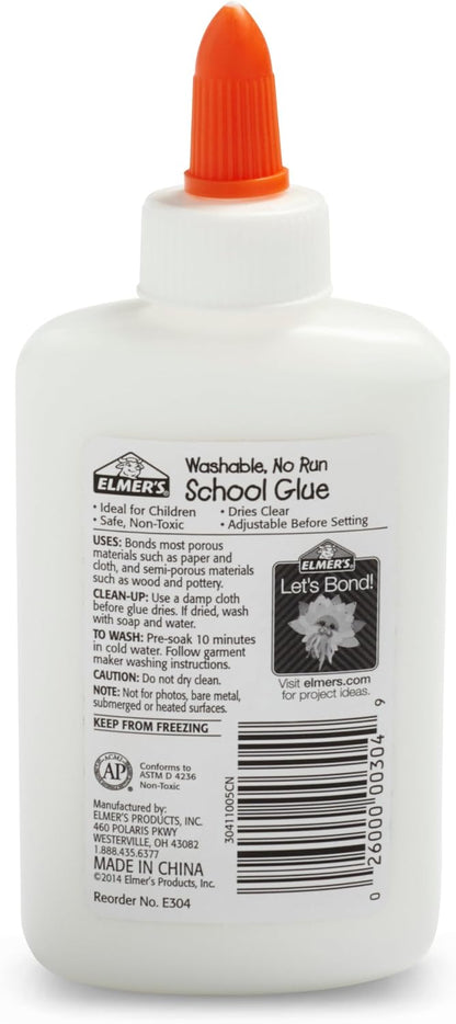 Elmer's Child-Safe Washable Glue – Non-Toxic Formula for School Projects and After-School Craft Centers