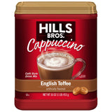 Hills Bros. Instant Cappuccino Mix Sugar Free French Vanilla – Premium-Tasting Mocha-Style Drink, Creamy Finish in Every Cup