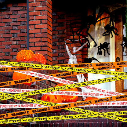 Enter If You Dare Tape – 90-Foot Halloween Boundary Marker for Lawn, Driveway, and Entryway
