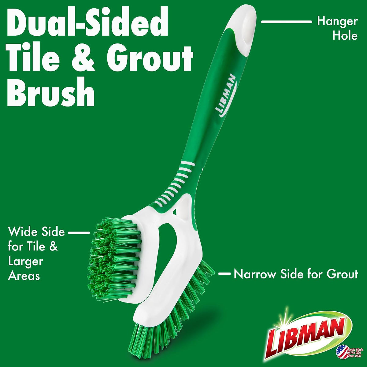 ergonomic non-slip plastic handles for control when wet