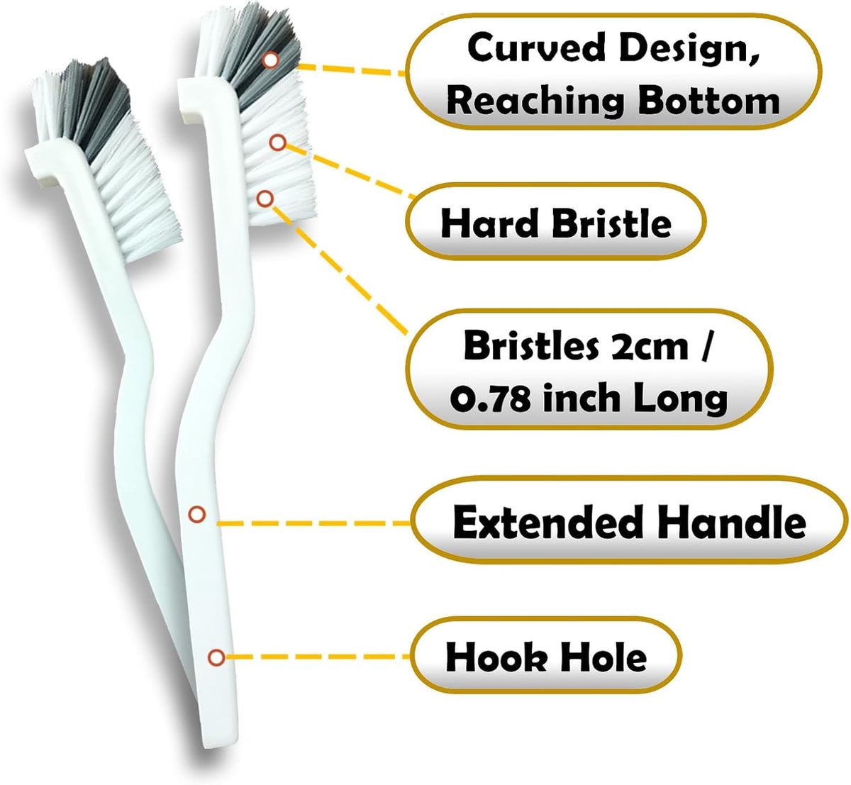 ergonomic plastic handles for comfortable grip and control in tight spaces