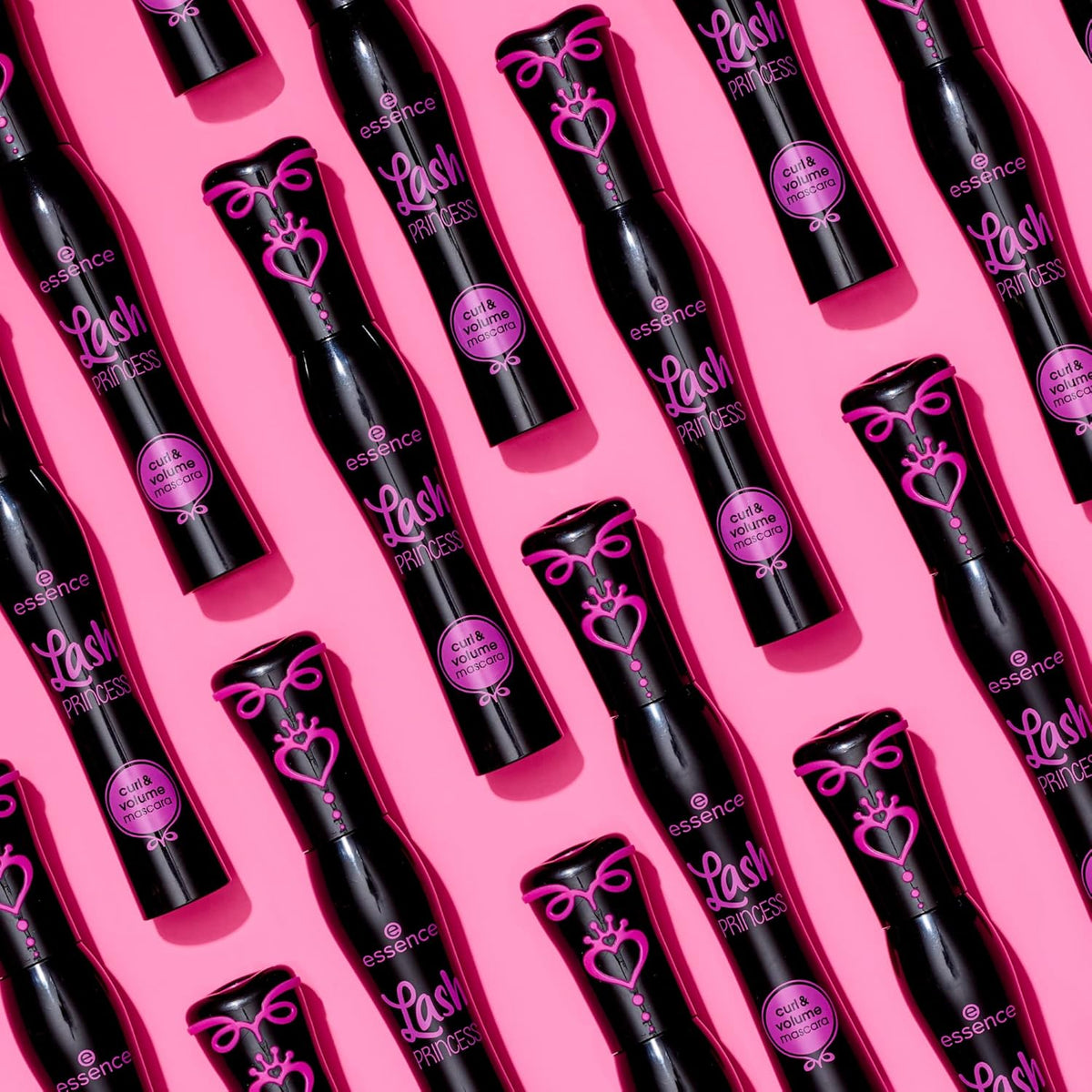essence | Lash Princess Curl & Volume Mascara | Vegan & Cruelty Free | Sleek Black Tube for a Streamlined Vanity Aesthetic