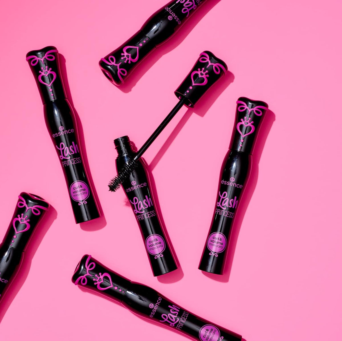essence | Lash Princess Curl & Volume Mascara | Vegan & Cruelty Free | Sleek Black Tube for a Streamlined Vanity Aesthetic