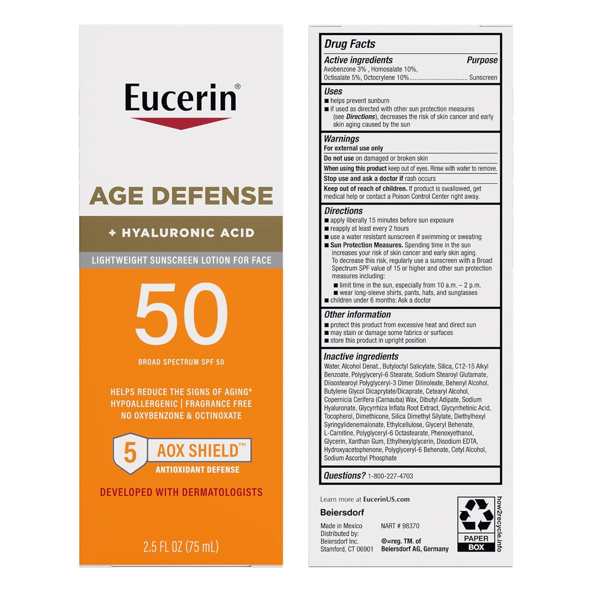 Eucerin Age Defense Face Lotion – Luxury Anti-Aging SPF in an Elegant Pump Dispenser