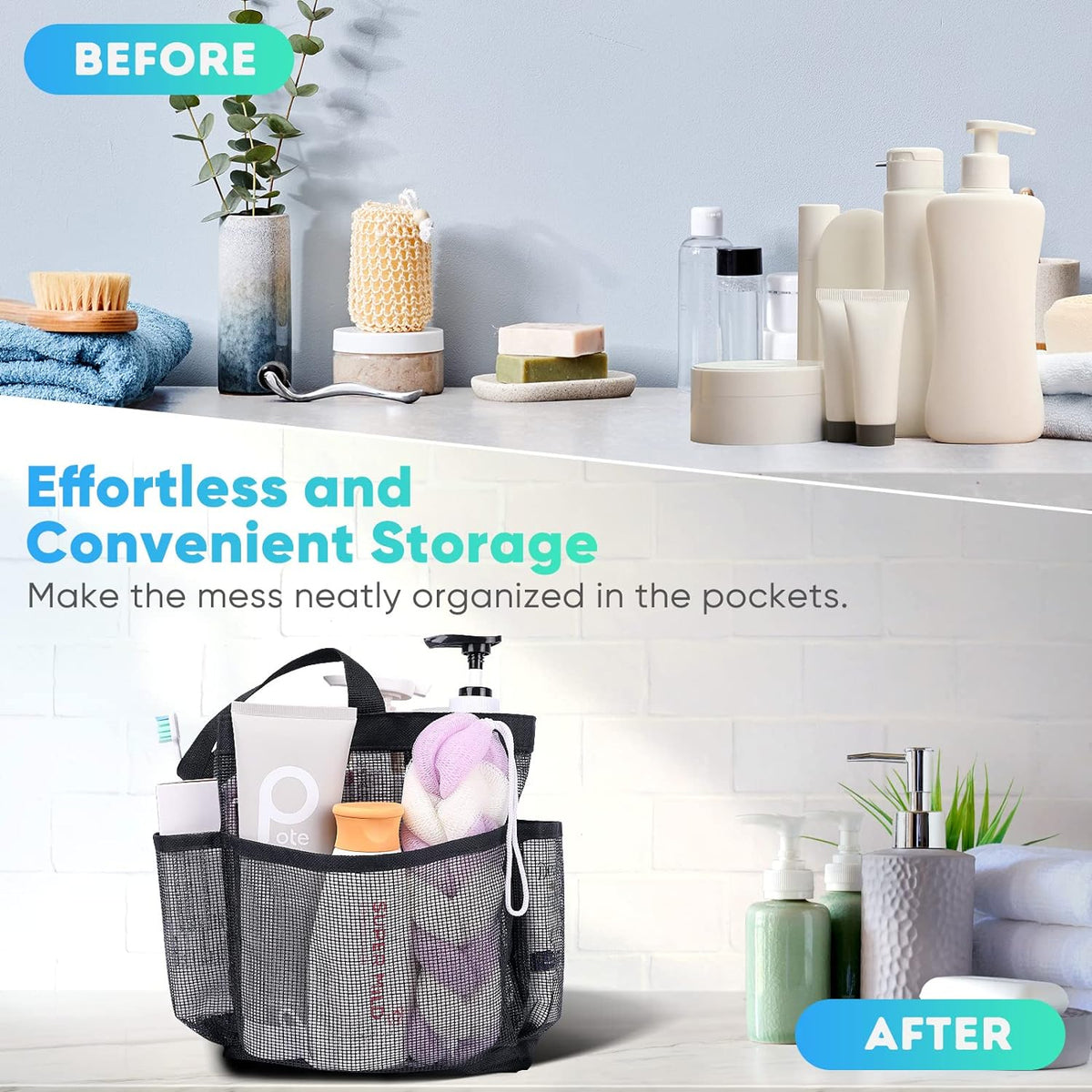 EUDELE Portable Shower Organizer – Intentional Design for Capsule Travel and Small-Space Living