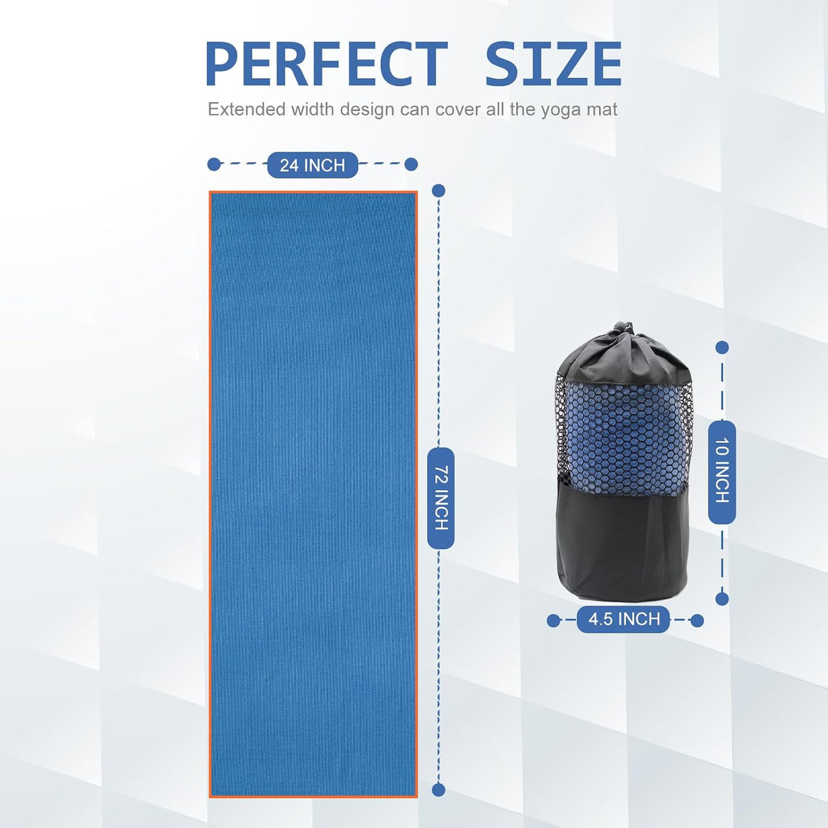 Eunzel Travel Yoga Towel Set – Rolls Up Small for Hotel Gyms, Beach Towels, and Adventure Travel