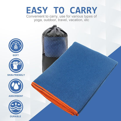 Eunzel Travel Yoga Towel Set – Rolls Up Small for Hotel Gyms, Beach Towels, and Adventure Travel
