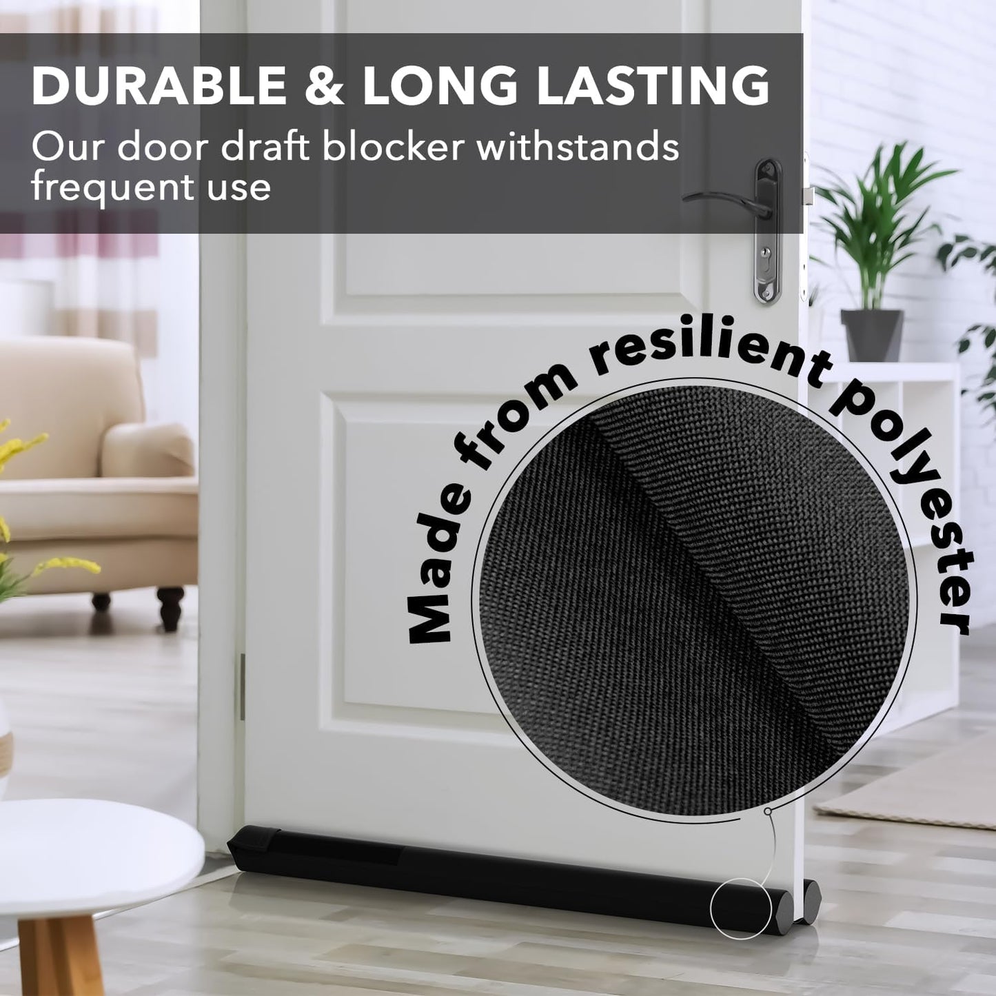 Everlasting Comfort 2-Sided Door Seal – Garage Threshold and Basement Entryway Cold Blocker, Heavy Duty Foam