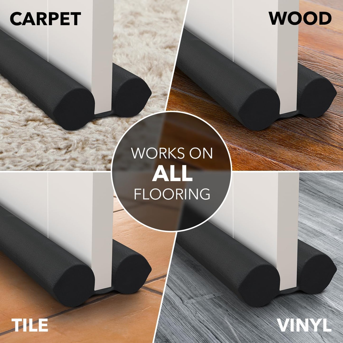 Everlasting Comfort 2-Sided Door Seal – Garage Threshold and Basement Entryway Cold Blocker, Heavy Duty Foam