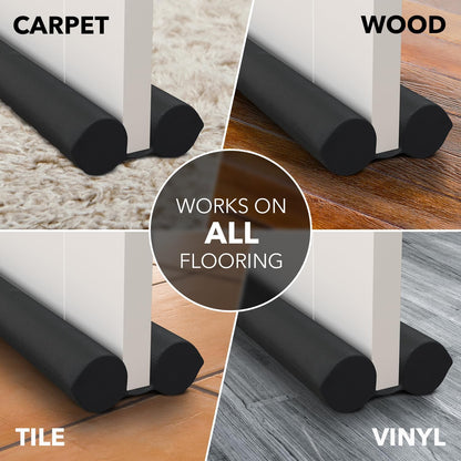 Everlasting Comfort 2-Sided Door Seal – Garage Threshold and Basement Entryway Cold Blocker, Heavy Duty Foam