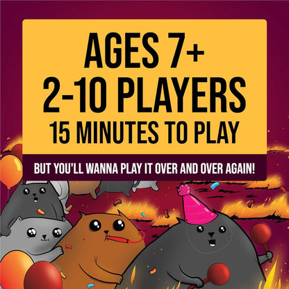 Exploding Kittens Party Pack – Family Game Night for Kids 7+ and Parents, 15-Minute Round