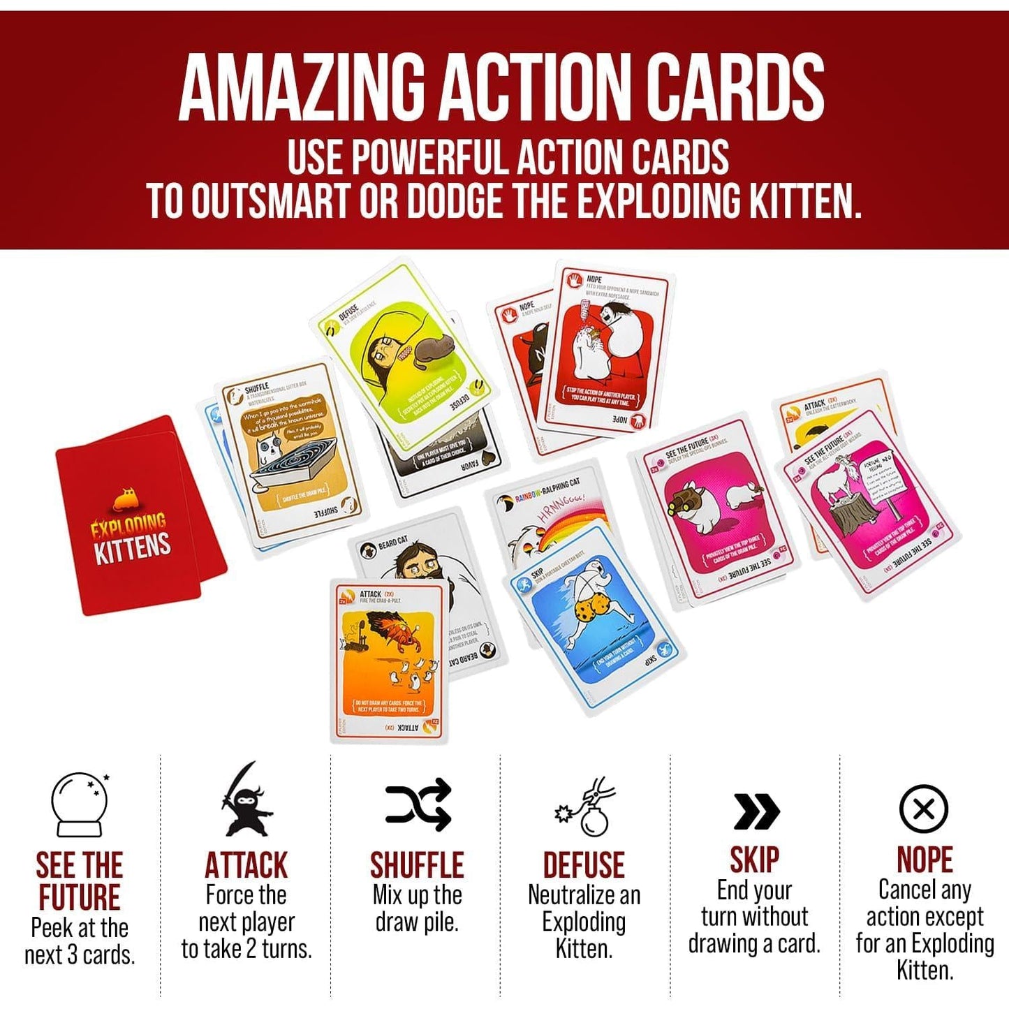 Exploding Kittens Party Pack – Valentine's Day Gift for Couples Who Love Game Night, No Setup Required