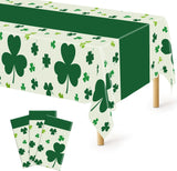 QZYL Shamrock Green Table Cover – Festive Holiday Table Decor for Cozy Themed Dinner Parties, Extra-Large 54 x 108 Inch
