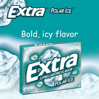 Extra Polar Ice Sugarfree Gum – Workplace Breath Freshener for Conference Room Confidence, Pack of 2 (90 ct)