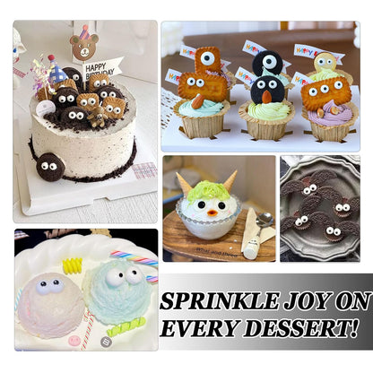 Eye-Shaped Cake Sprinkles – Child-Friendly Toppers for Kids' Halloween Party Dessert Table