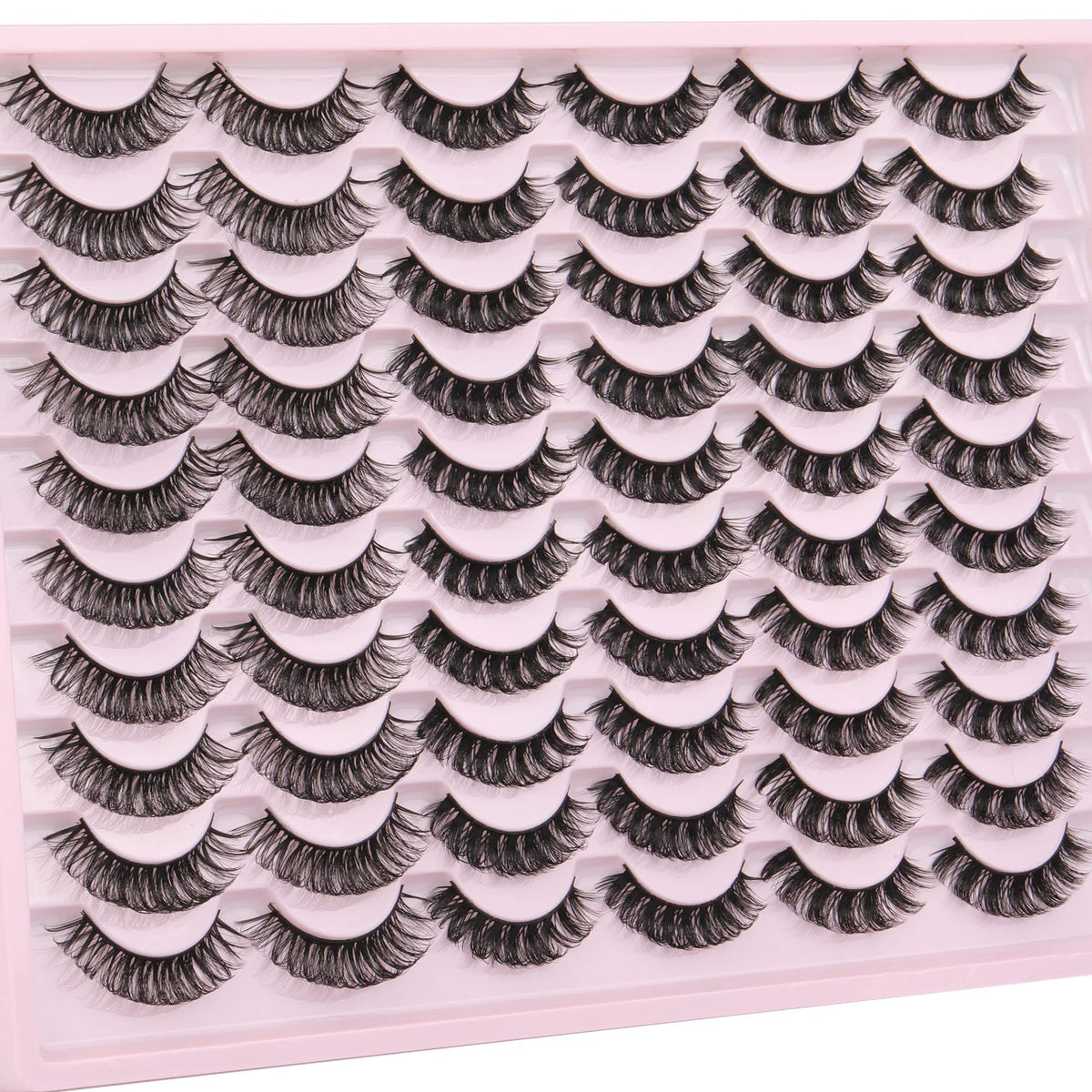 Eyelashes Russian Strip Lashes 3D Wispy False Lashes Natural Look Short Eye Lashes Pack Like Eyelash Extension 30 Pairs by ALICE