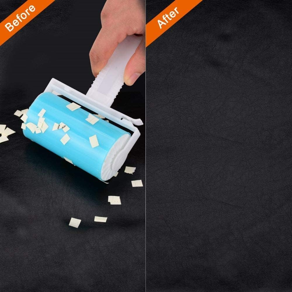 fabric-safe adhesive formulated to lift pet hair, lint, dust, and debris without damaging material