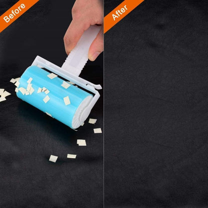 fabric-safe adhesive formulated to lift pet hair, lint, dust, and debris without damaging material
