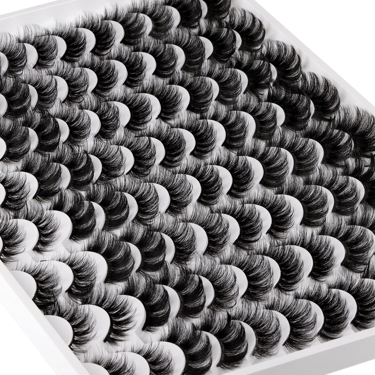 False Eyelashes 48 Pairs 6 Styles Mixed Fake Eye Lashes Bulk Wholesale Dramatic Thick 5D Wispy Strip Faux Mink Eyelashes Multipack