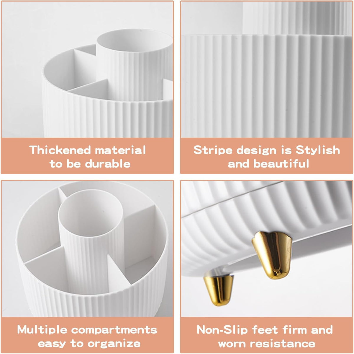 fanado 360° Rotating Cosmetic Organizer – Simple Five-Compartment Design for an Intentional Beauty Space