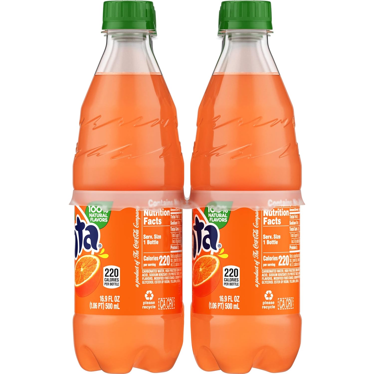 Fanta Orange Soda – Naturally Flavored Guilt-Free Treat, 6 Pack of 16.9 fl oz Bottles