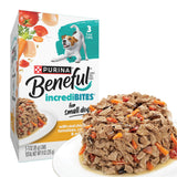 Beneful Small Breed Wet Dog Food IncrediBites – Trusted U.S. Made Family Pantry Pack with Beef, Chicken, Salmon, 30 x 3 oz