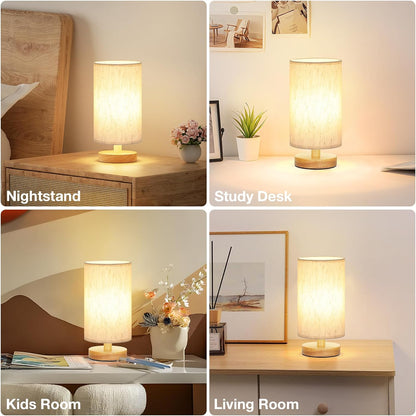 Fenmzee Decorative Accent Lamp for Living Room Side Table - Patterned Shade Lamp with 3000K Ambient Glow