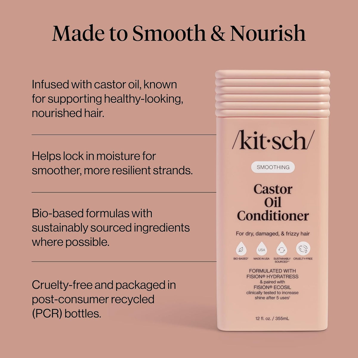 fision® ecosil — a naturally derived, up-cycled silicone alternative for shine without buildup