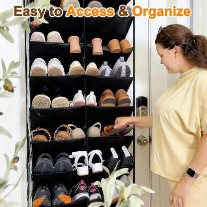 fits standard doors from 1.37" to 1.98" thick with reinforced hanging rings