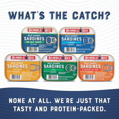 flavor lineup: mustard sauce, louisiana hot sauce, in oil, in water, no salt added