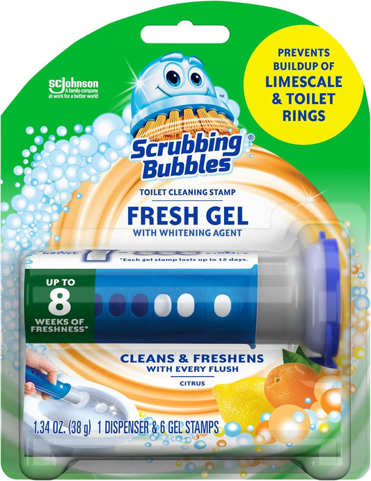 flush-activated gel stamp that releases freshness with every flush
