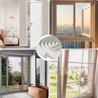 FoamGuard V-Shape Foam Weatherstrip – Hallway Door Bottom Seal That Disappears Into Your Frame, Minimalist Interior Upgrade