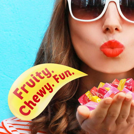 four classic original fruit flavors: strawberry, cherry, orange, lemon