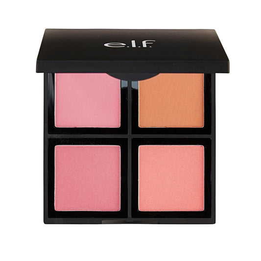 four-shade powder blush palette enabling custom color mixing