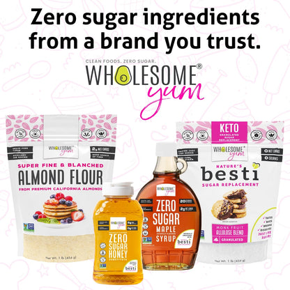 free from erythritol, sugar alcohols, artificial ingredients, and gluten