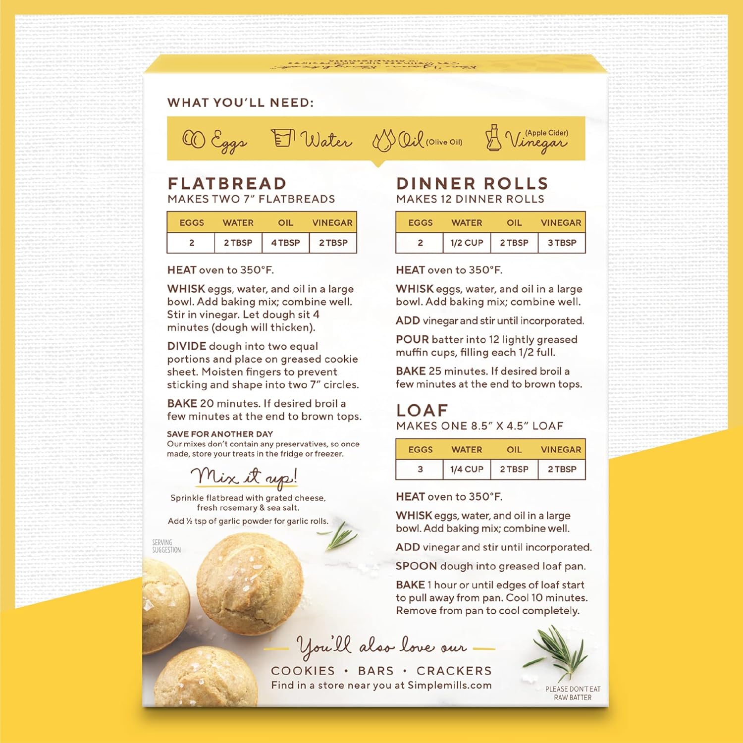 free of gums and emulsifiers