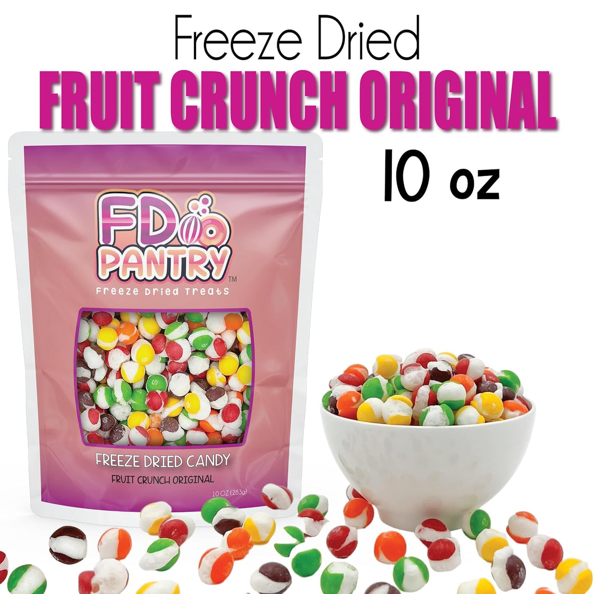 Freeze Dried Fruit Flavored Candy 16oz Pouch – Playdate Party Snack and Birthday Goody Bag Stuffer for Kids